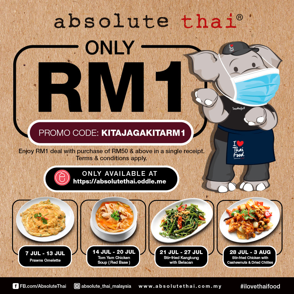 Absolute Thai Rm1 Deal Campaign 2021 Main Place Mall